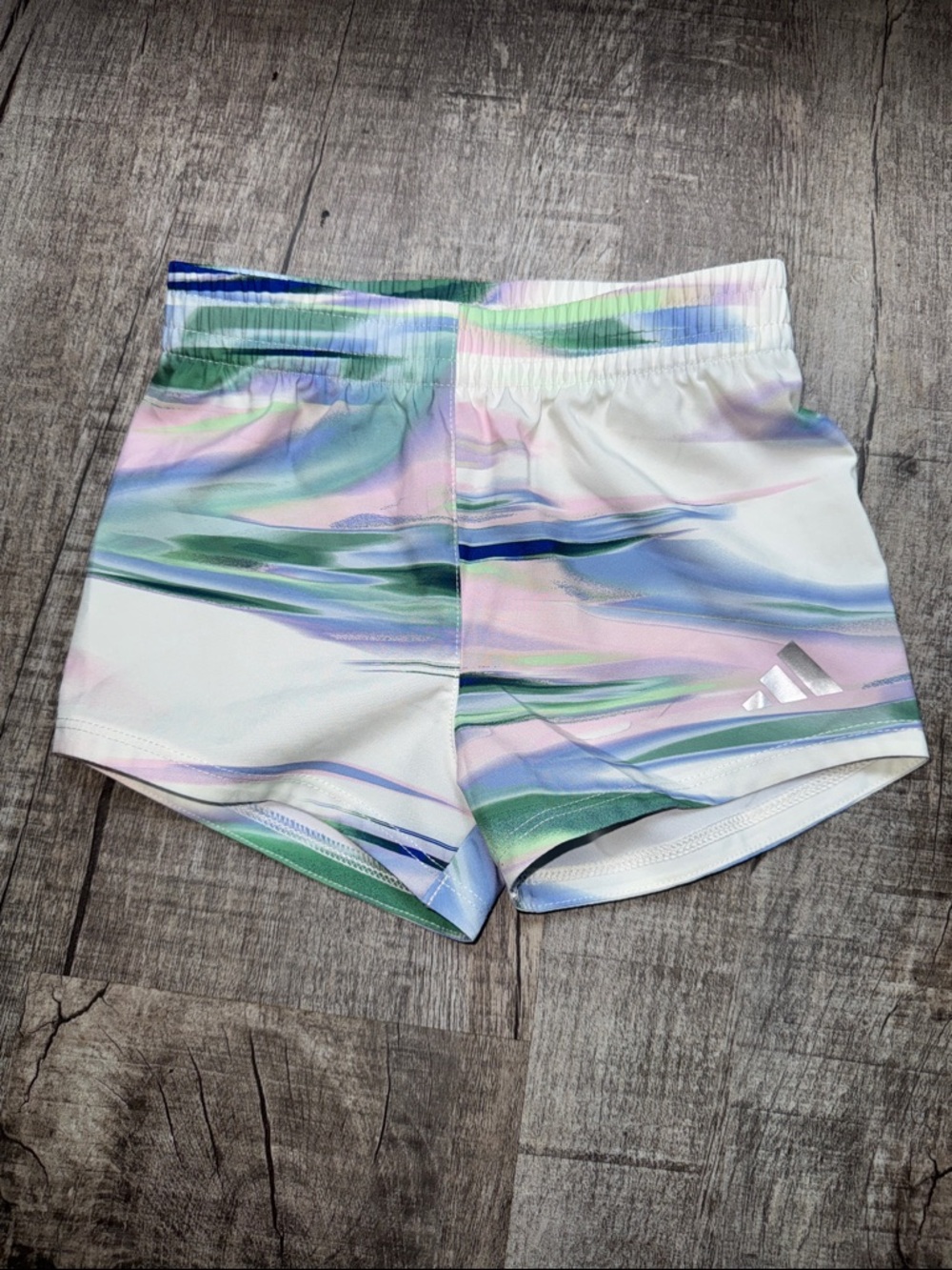 Adidas 18M Swim Trunks NWOT Toddler Pastel Watercolor Stripe Shorts